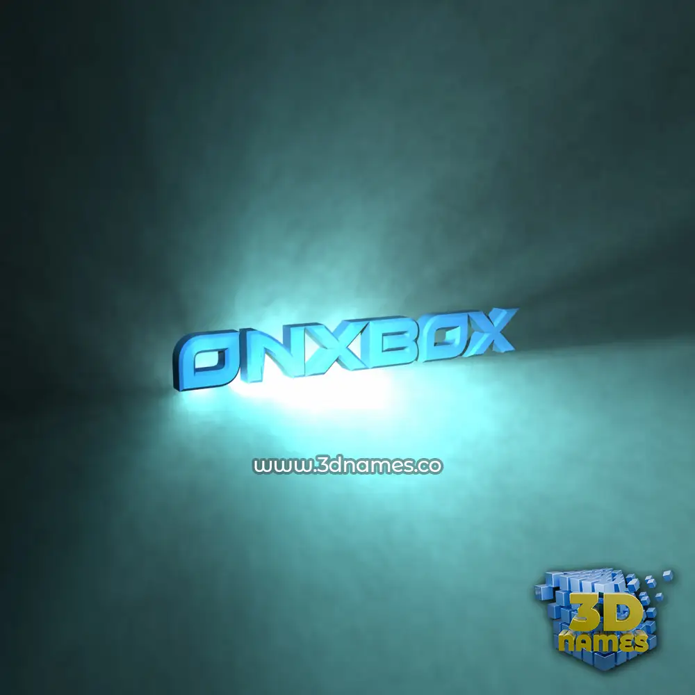 onxbox in Light Shine style - 3D name wallpaper