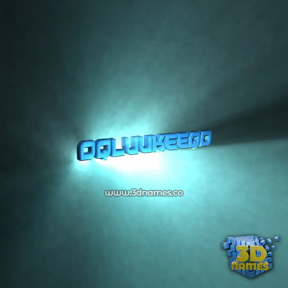 oqluukeeqo in Light Shine style - 3D name wallpaper