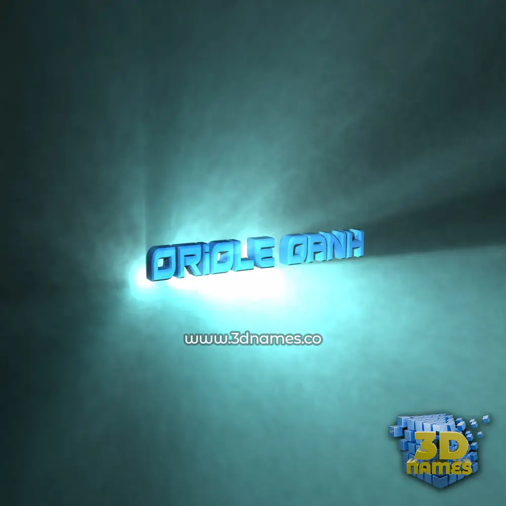 oriole oanh in Light Shine style - 3D name wallpaper