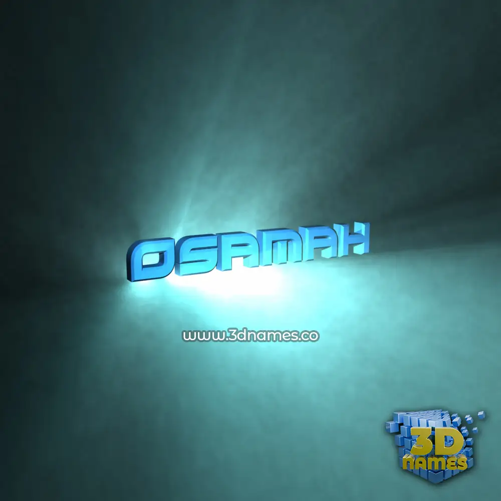 osamah in Light Shine style - 3D name wallpaper