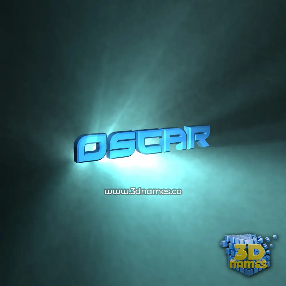 oscar in Light Shine style - 3D name wallpaper