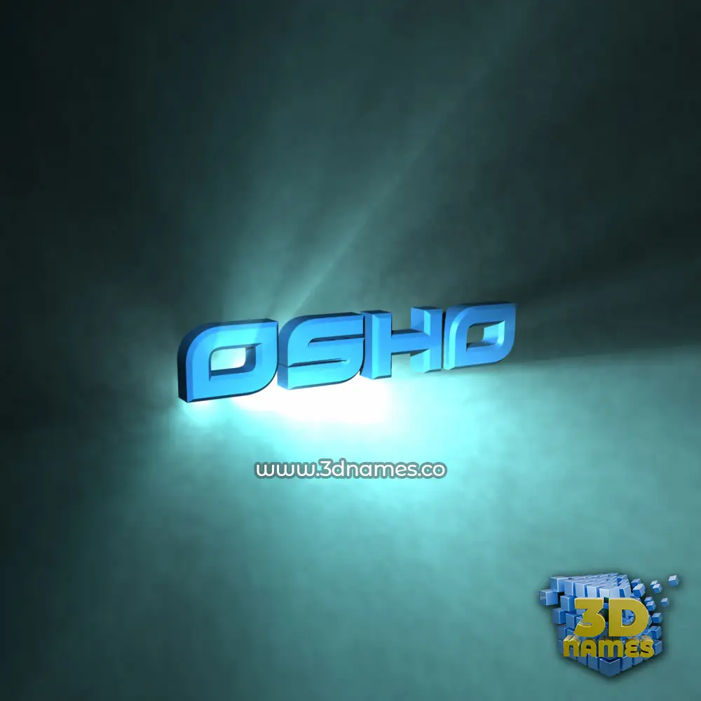 osho in Light Shine style - 3D name wallpaper