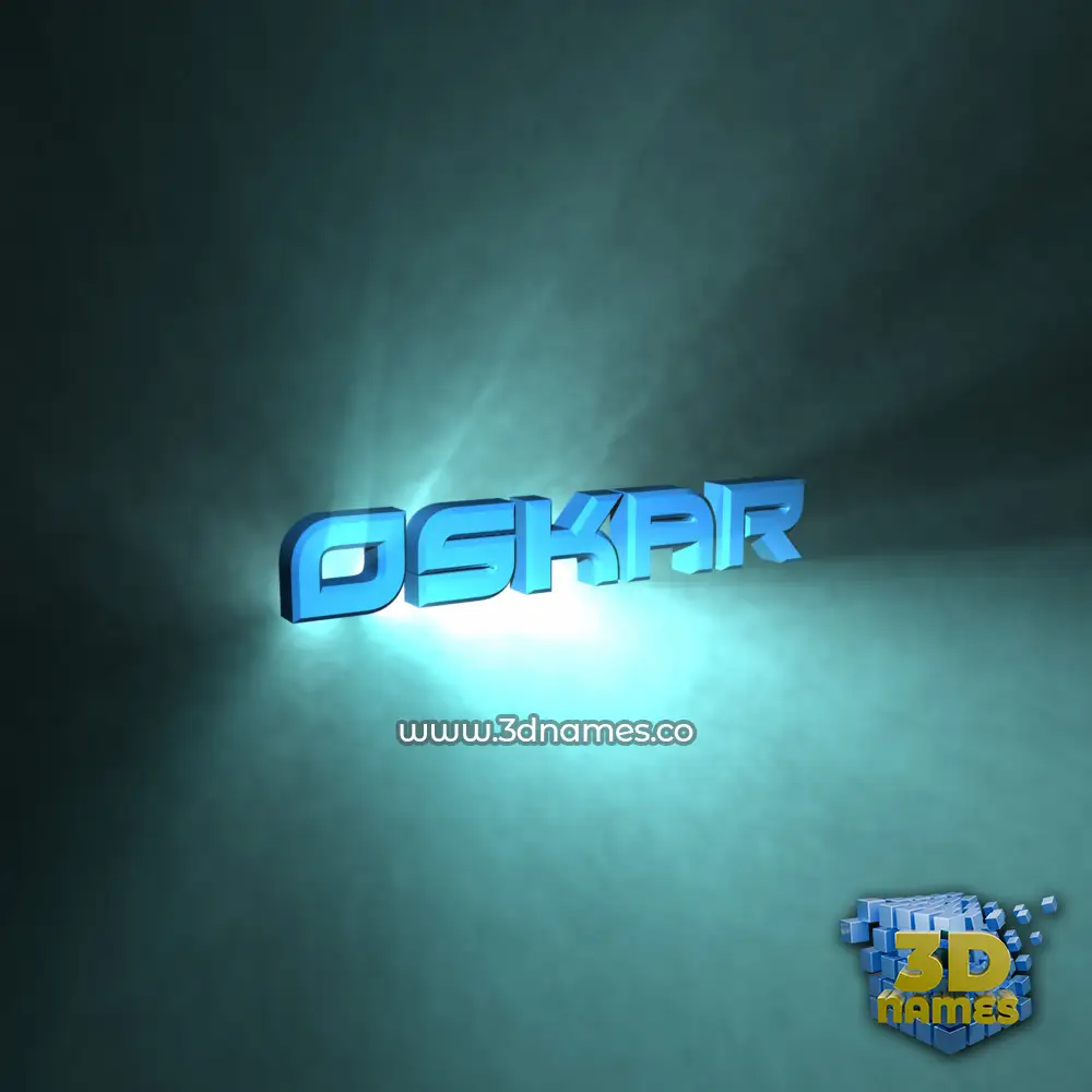 oskar in Light Shine style - 3D name wallpaper