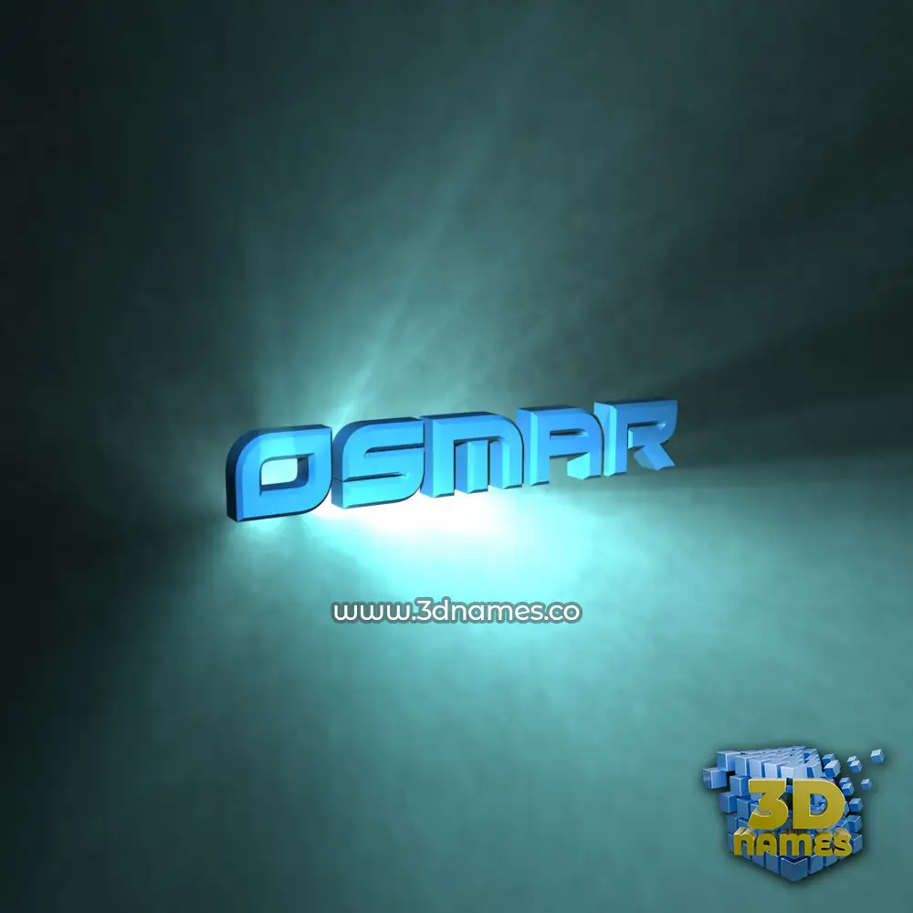 osmar in Light Shine style - 3D name wallpaper