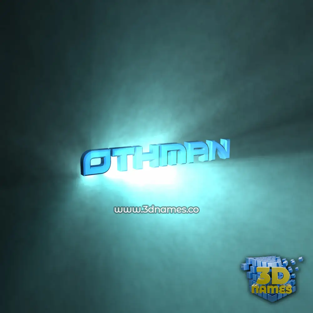 othman in Light Shine style - 3D name wallpaper