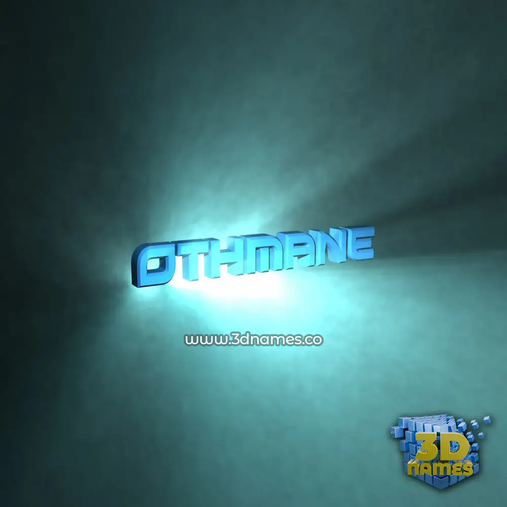 othmane in Light Shine style - 3D name wallpaper