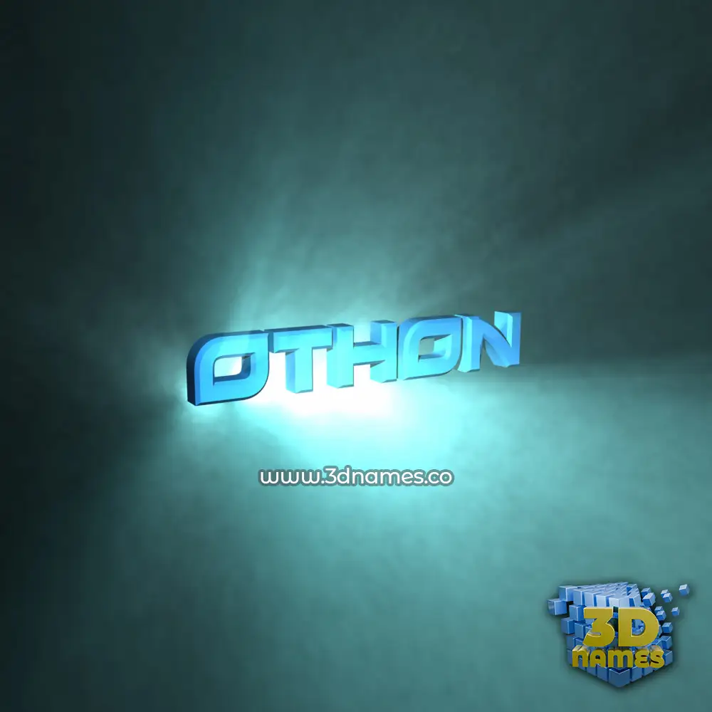othon in Light Shine style - 3D name wallpaper