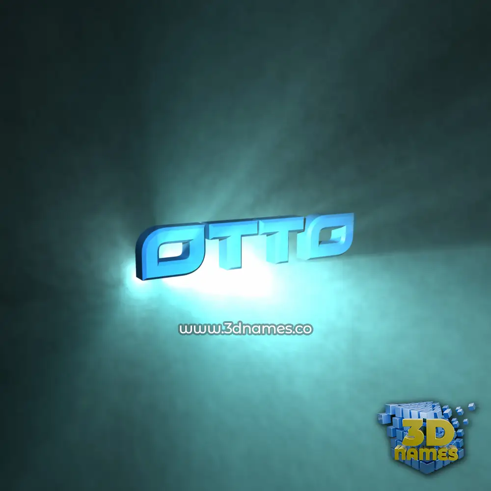 otto in Light Shine style - 3D name wallpaper