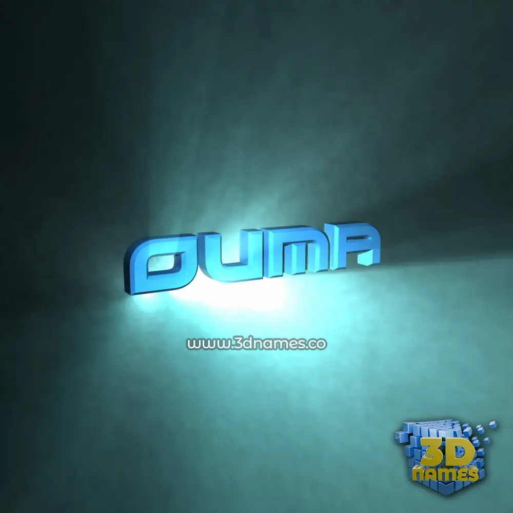 ouma in Light Shine style - 3D name wallpaper