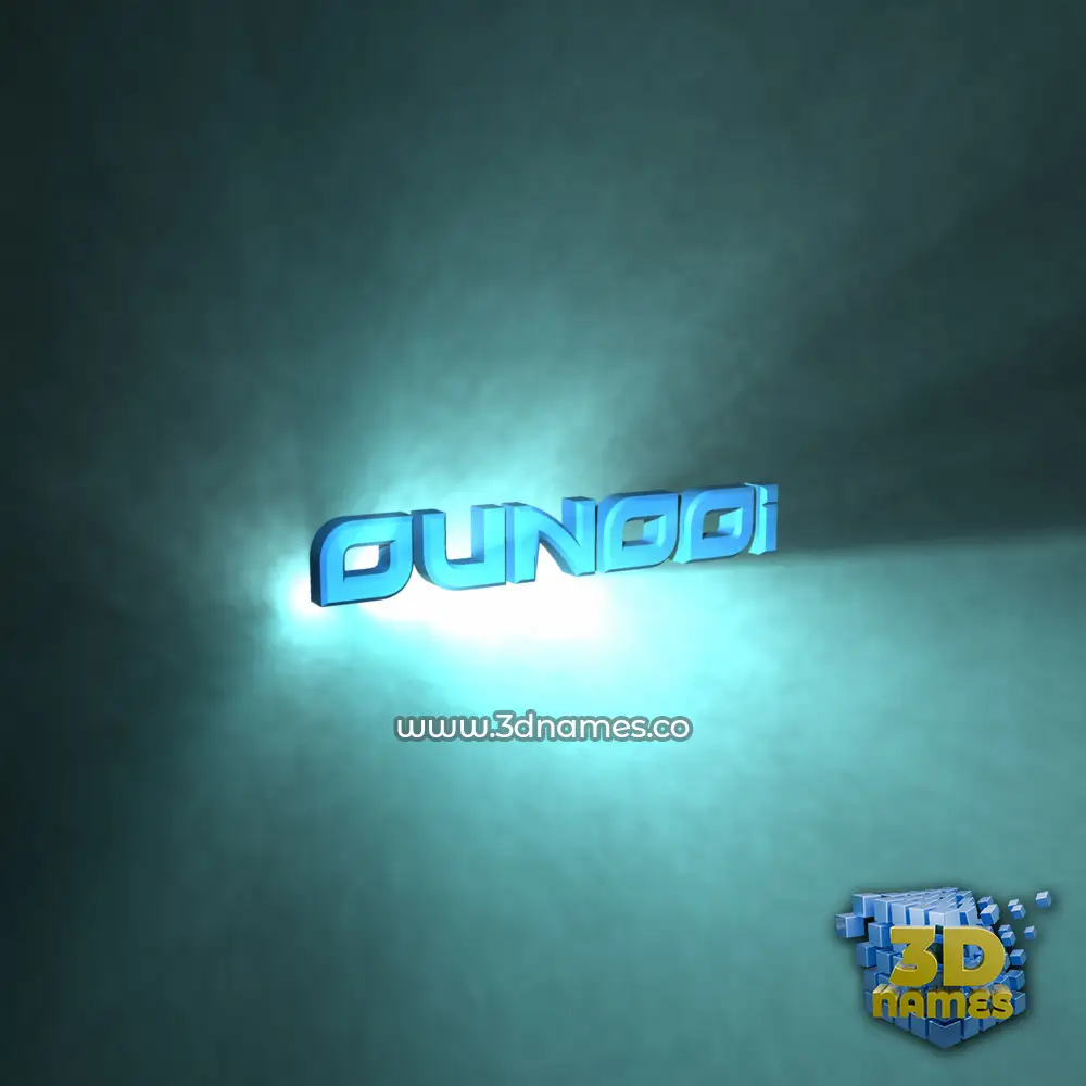 ounooi in Light Shine style - 3D name wallpaper