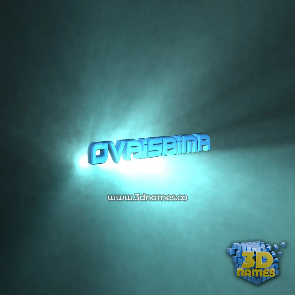 ovaisaima in Light Shine style - 3D name wallpaper