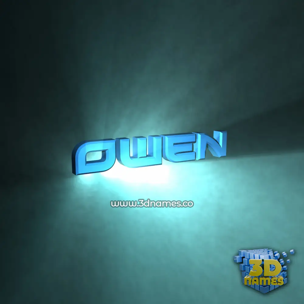 owen in Light Shine style - 3D name wallpaper