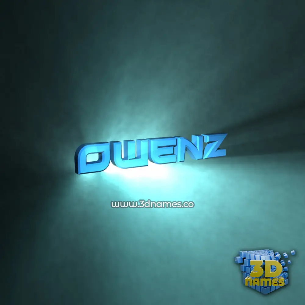 owenz in Light Shine style - 3D name wallpaper