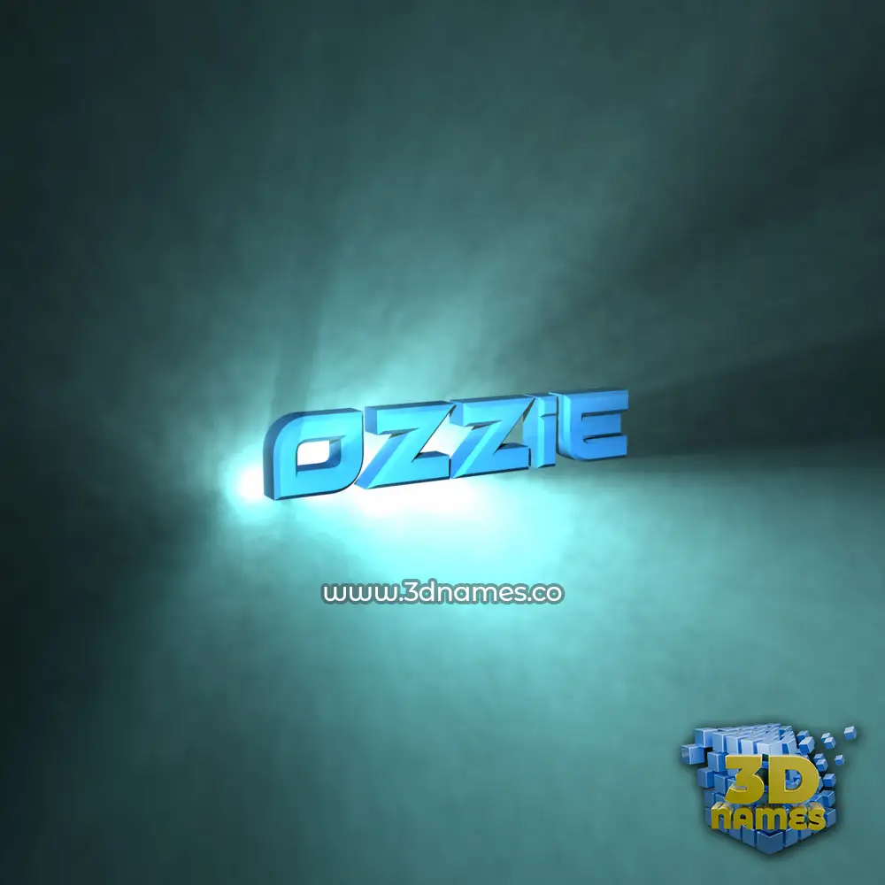 ozzie in Light Shine style - 3D name wallpaper