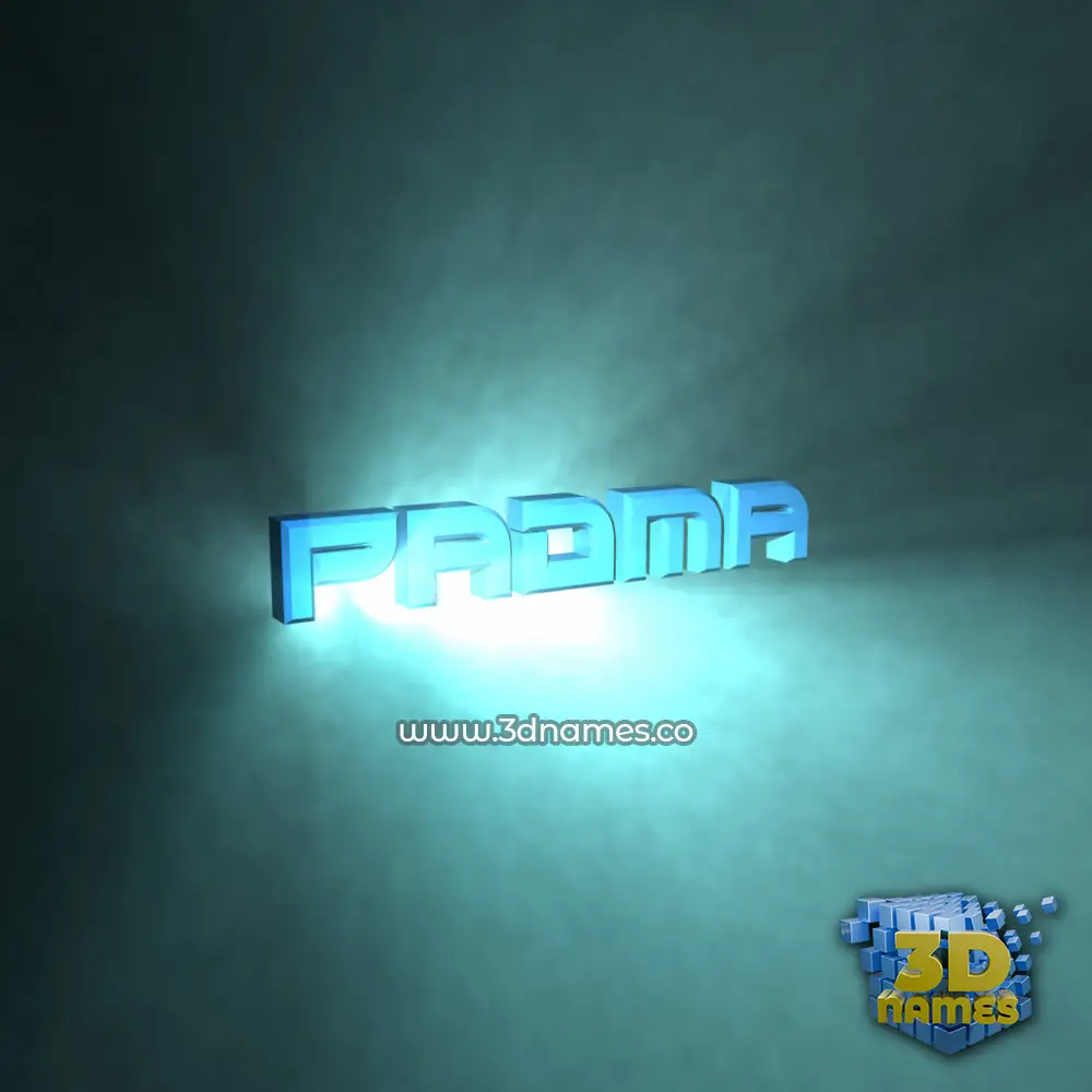 padma in Light Shine style - 3D name wallpaper