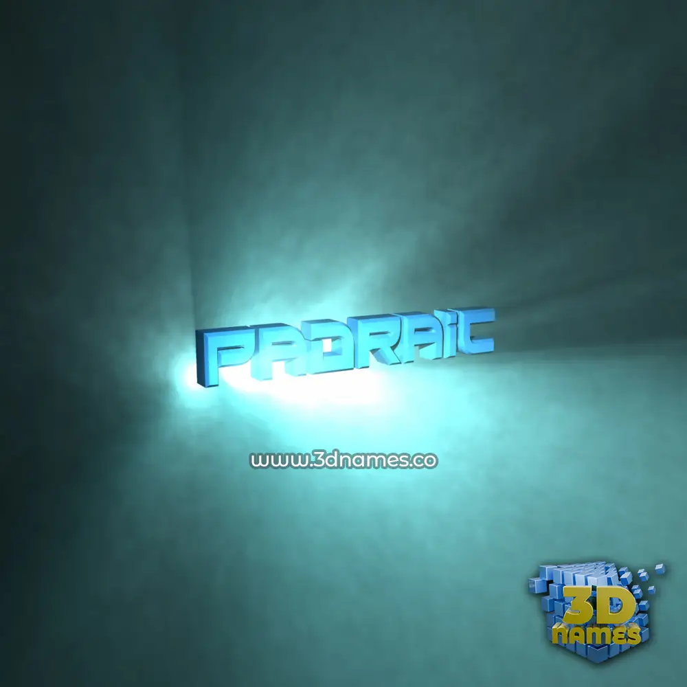 padraic in Light Shine style - 3D name wallpaper