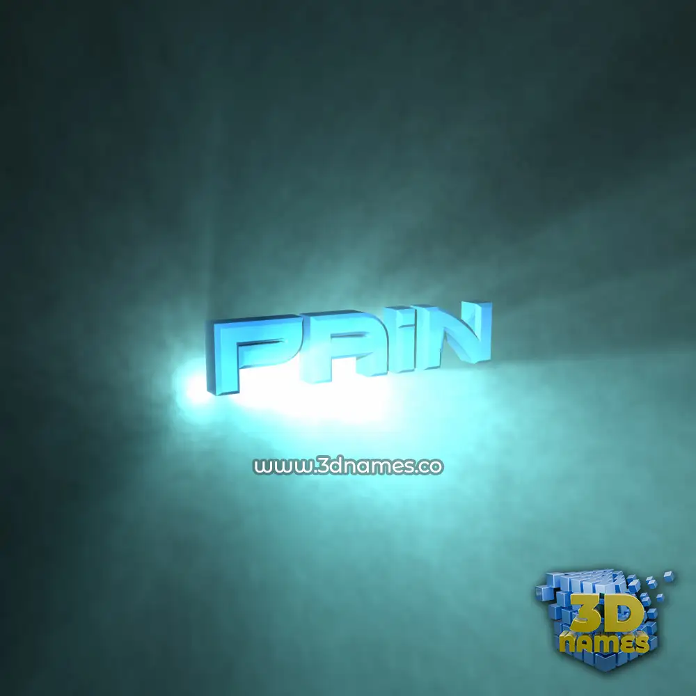 pain in Light Shine style - 3D name wallpaper