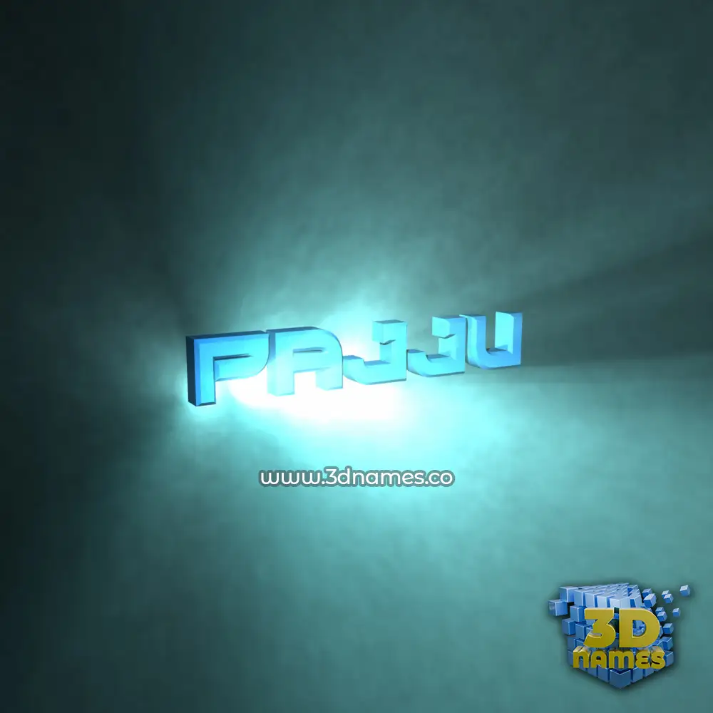 pajju in Light Shine style - 3D name wallpaper