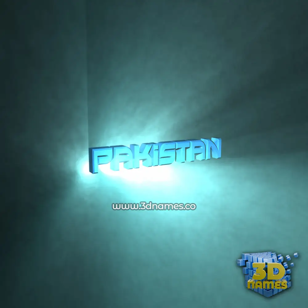 pakistan in Light Shine style - 3D name wallpaper