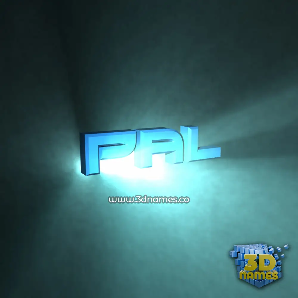 pal in Light Shine style - 3D name wallpaper