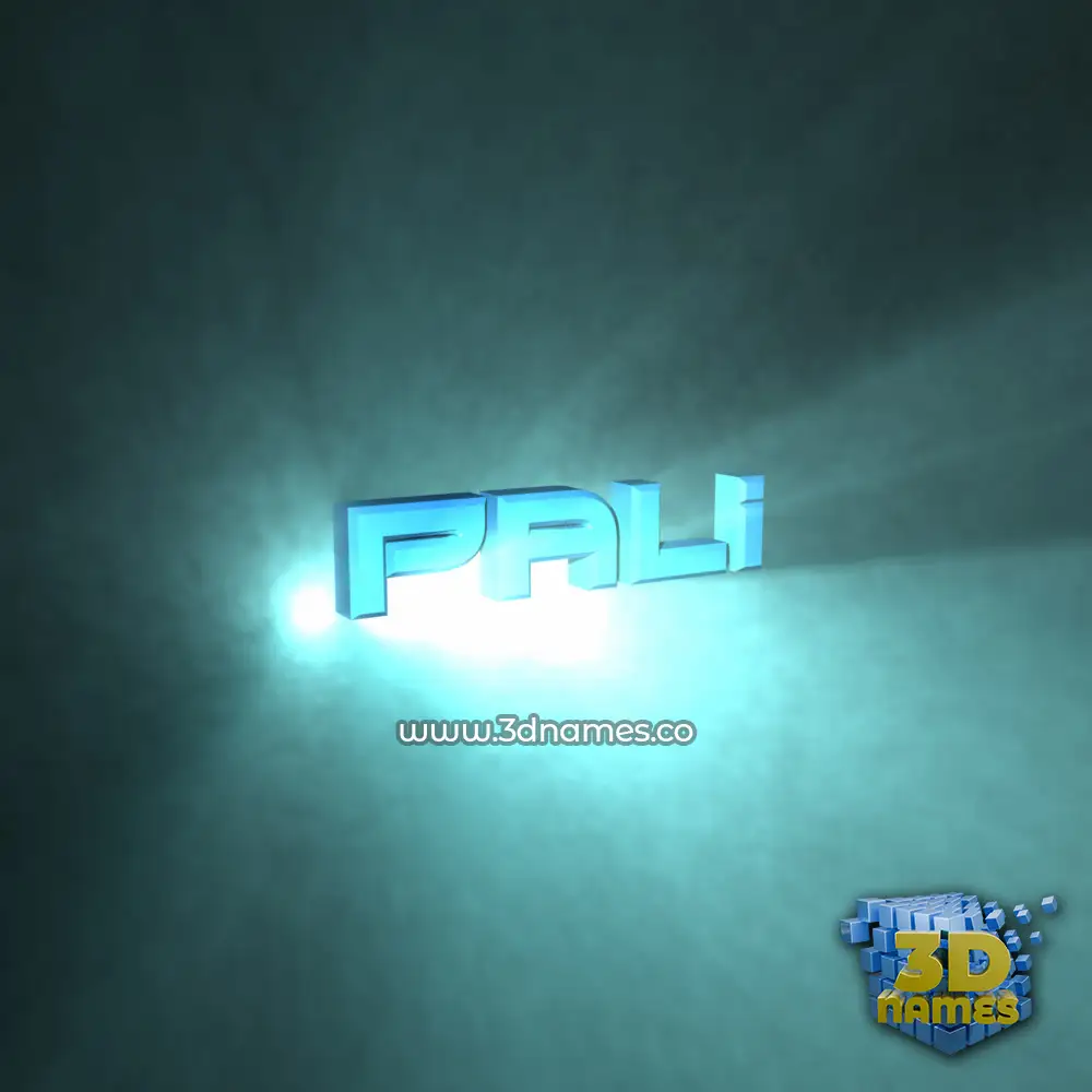 pali in Light Shine style - 3D name wallpaper