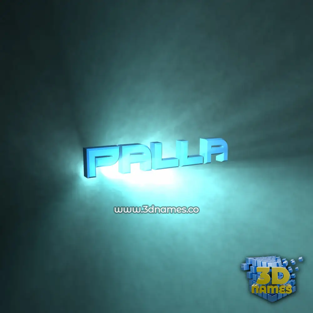 palla in Light Shine style - 3D name wallpaper