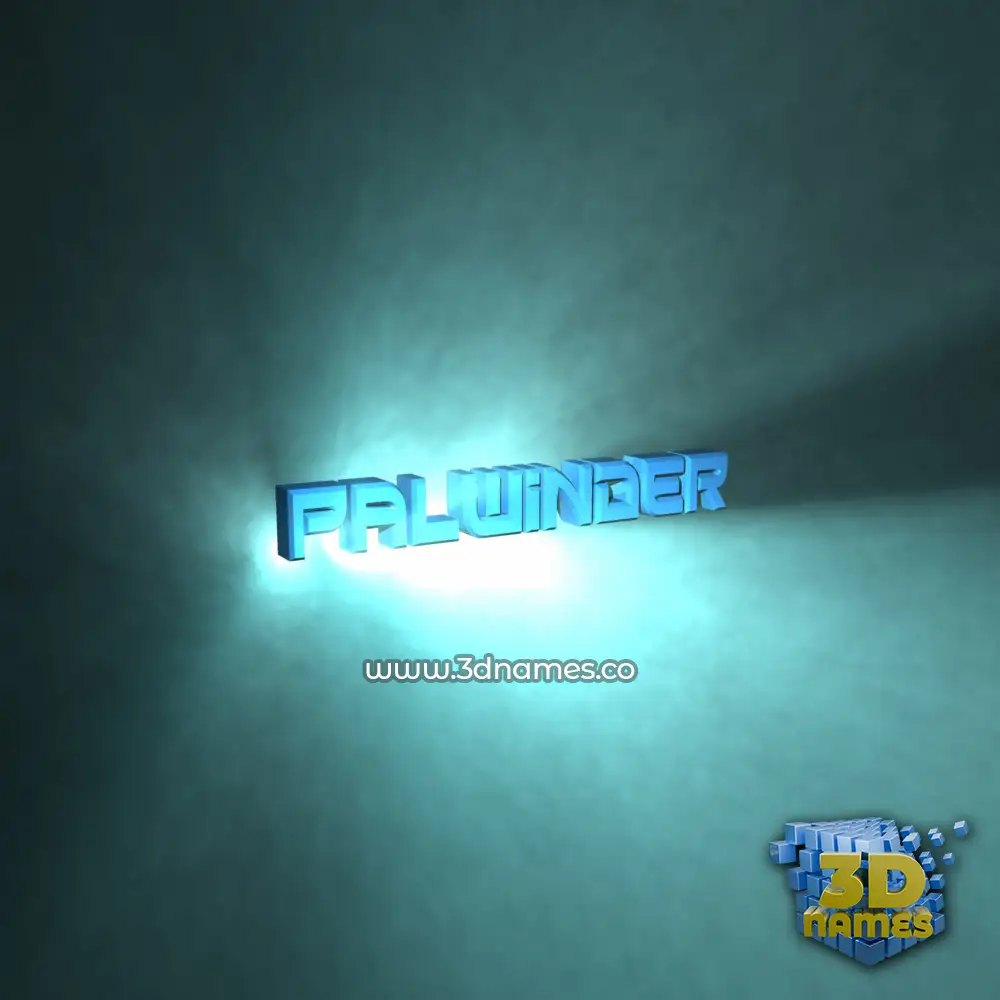 palwinder in Light Shine style - 3D name wallpaper
