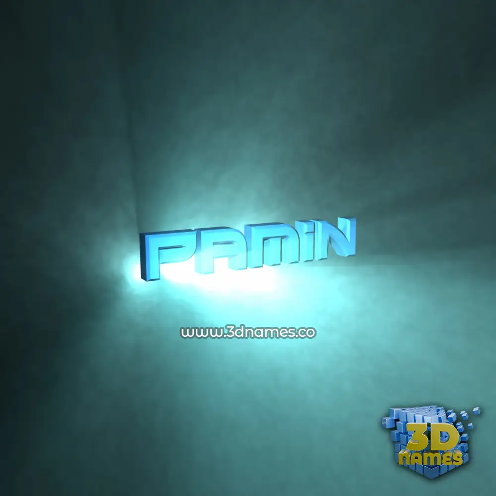pamin in Light Shine style - 3D name wallpaper