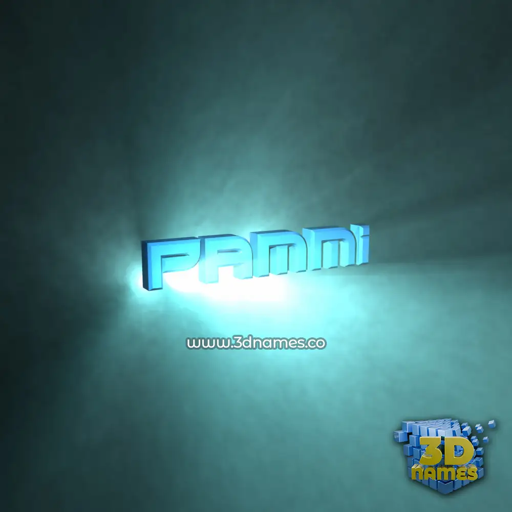 pammi in Light Shine style - 3D name wallpaper