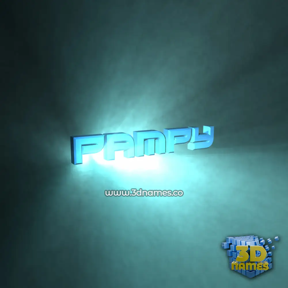 pampy in Light Shine style - 3D name wallpaper