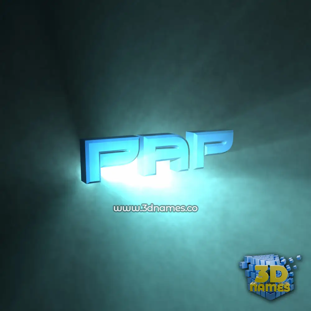 pap in Light Shine style - 3D name wallpaper