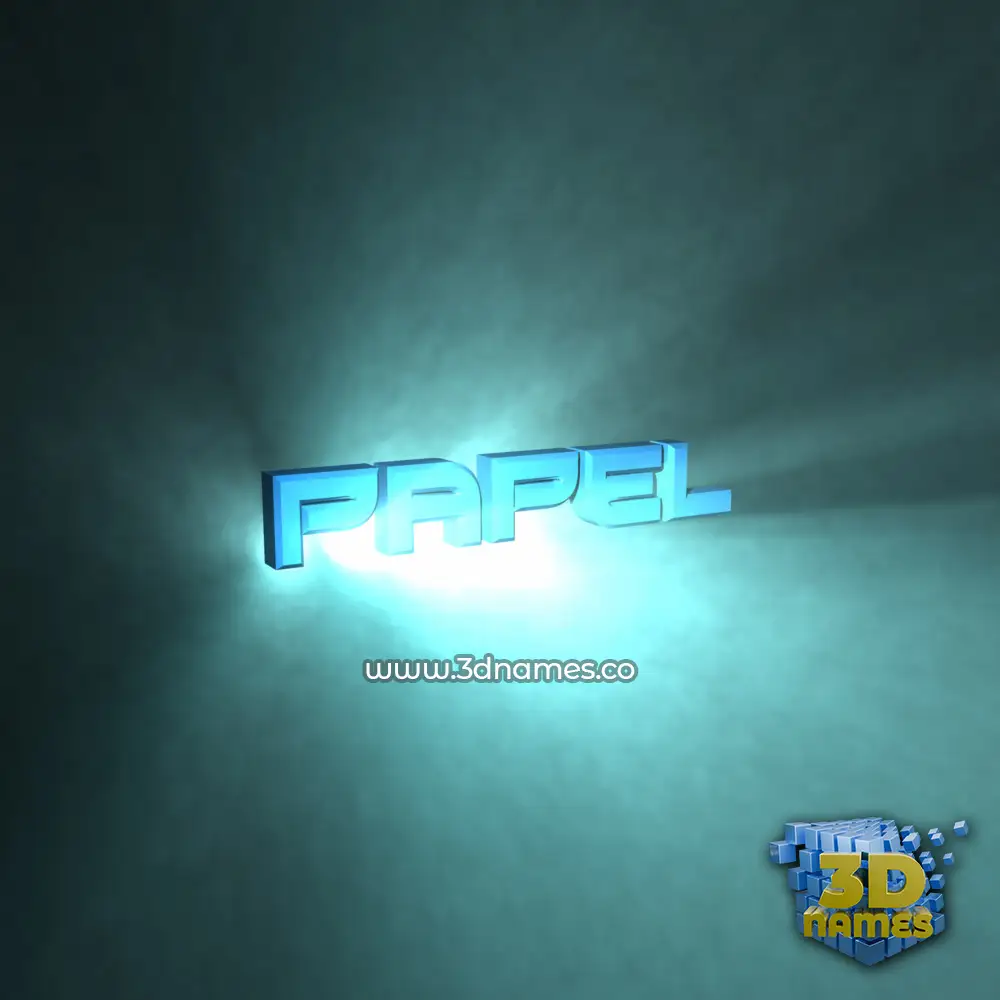 papel in Light Shine style - 3D name wallpaper