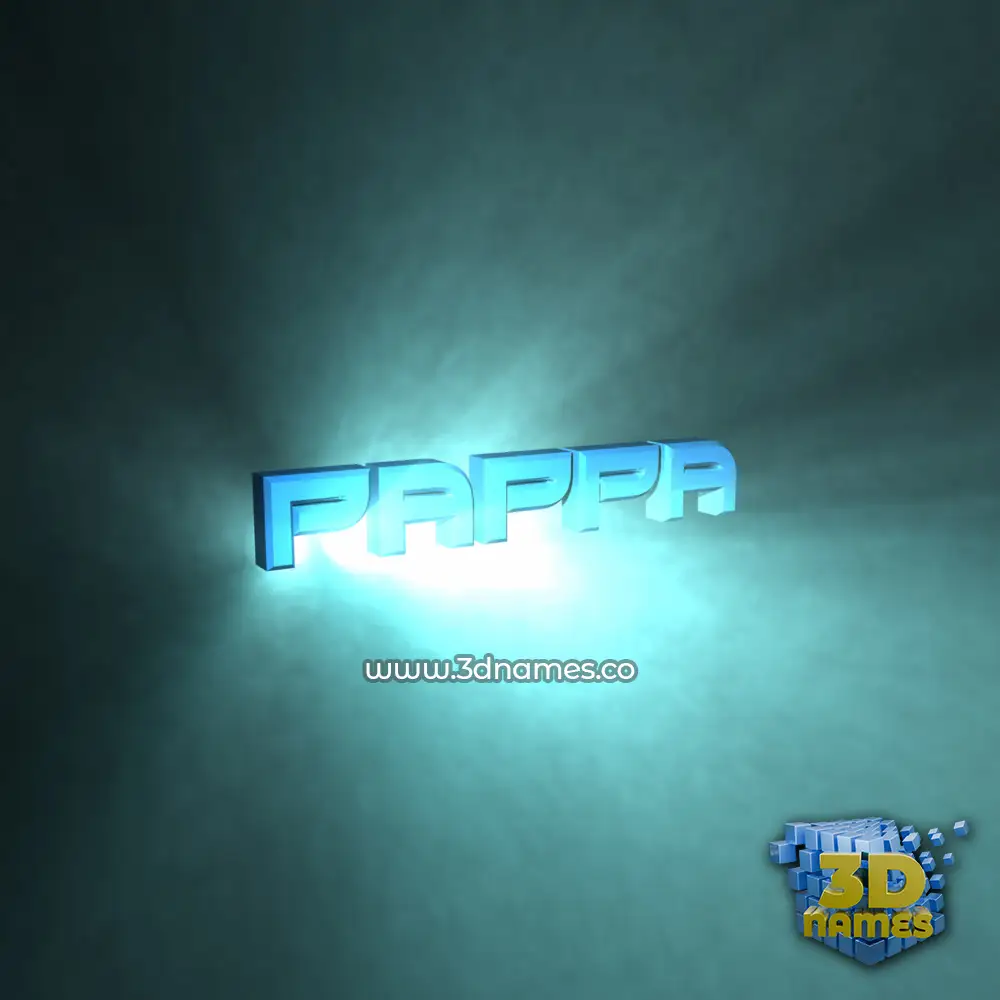 pappa in Light Shine style - 3D name wallpaper