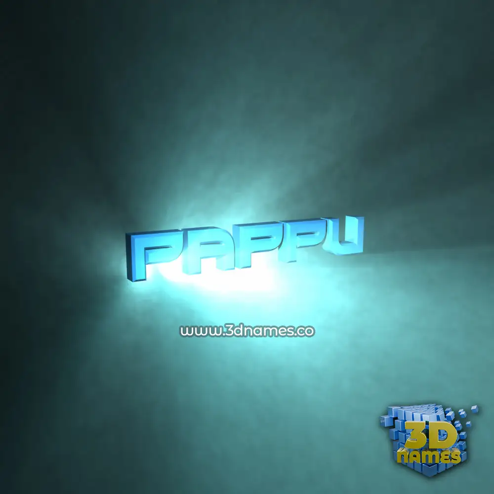 pappu in Light Shine style - 3D name wallpaper