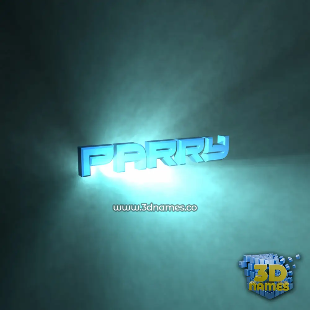 parry in Light Shine style - 3D name wallpaper