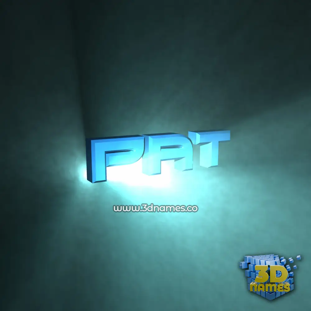 pat in Light Shine style - 3D name wallpaper