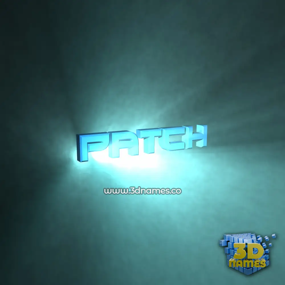 patch in Light Shine style - 3D name wallpaper