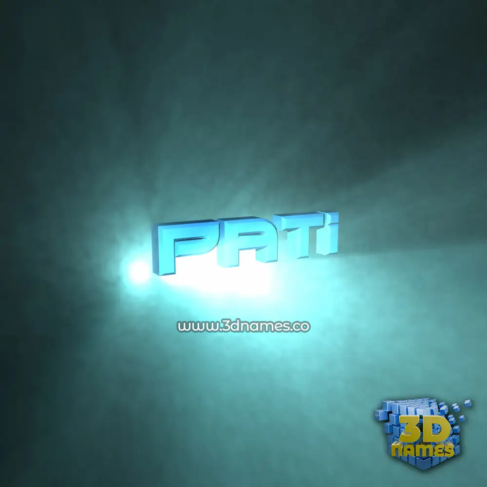 pati in Light Shine style - 3D name wallpaper
