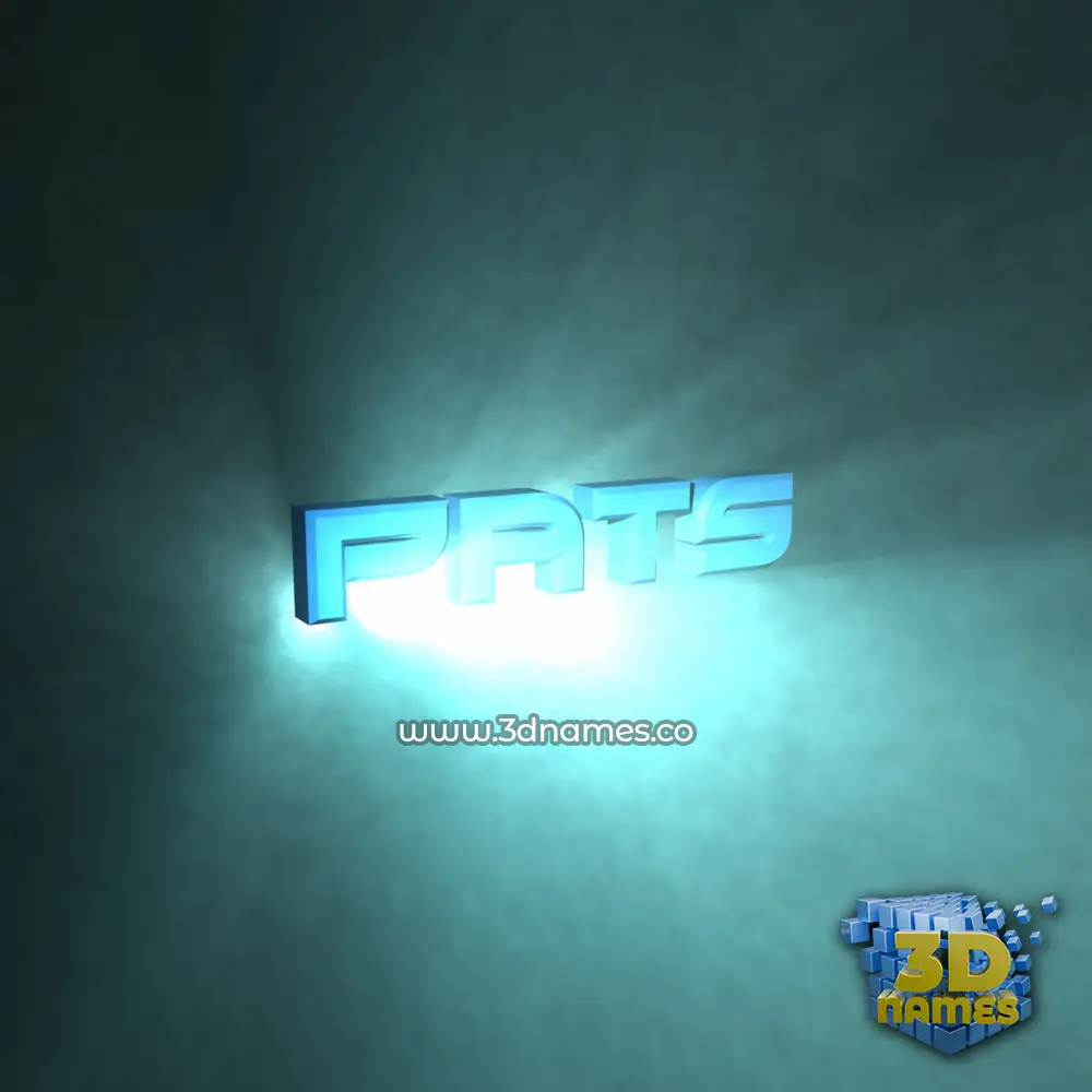 pats in Light Shine style - 3D name wallpaper