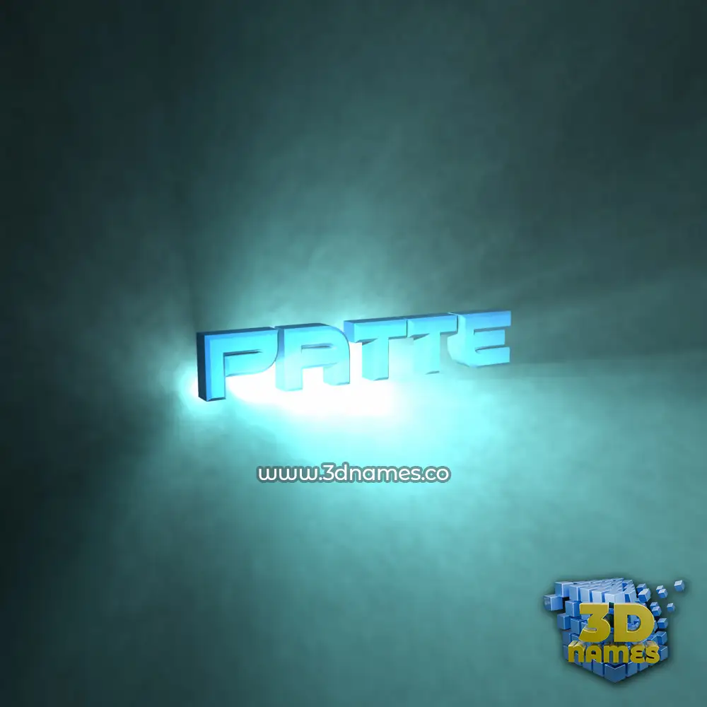 patte in Light Shine style - 3D name wallpaper