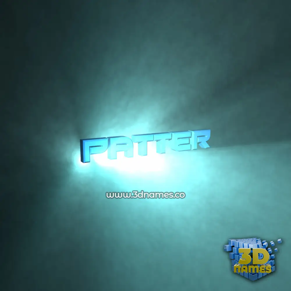 patter in Light Shine style - 3D name wallpaper