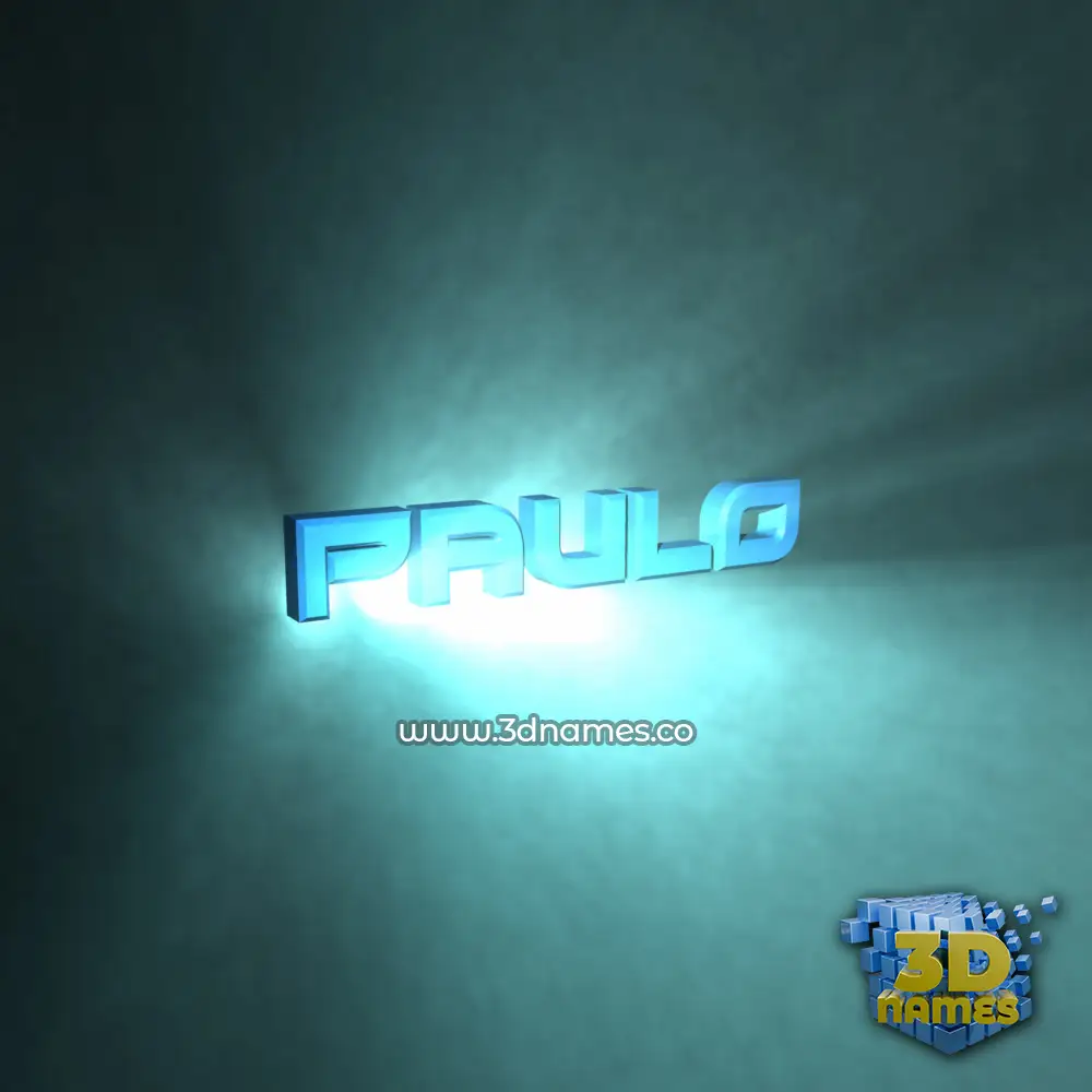 paulo in Light Shine style - 3D name wallpaper