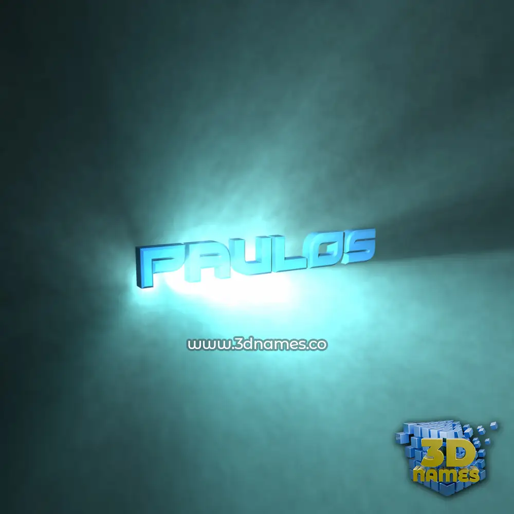 paulos in Light Shine style - 3D name wallpaper