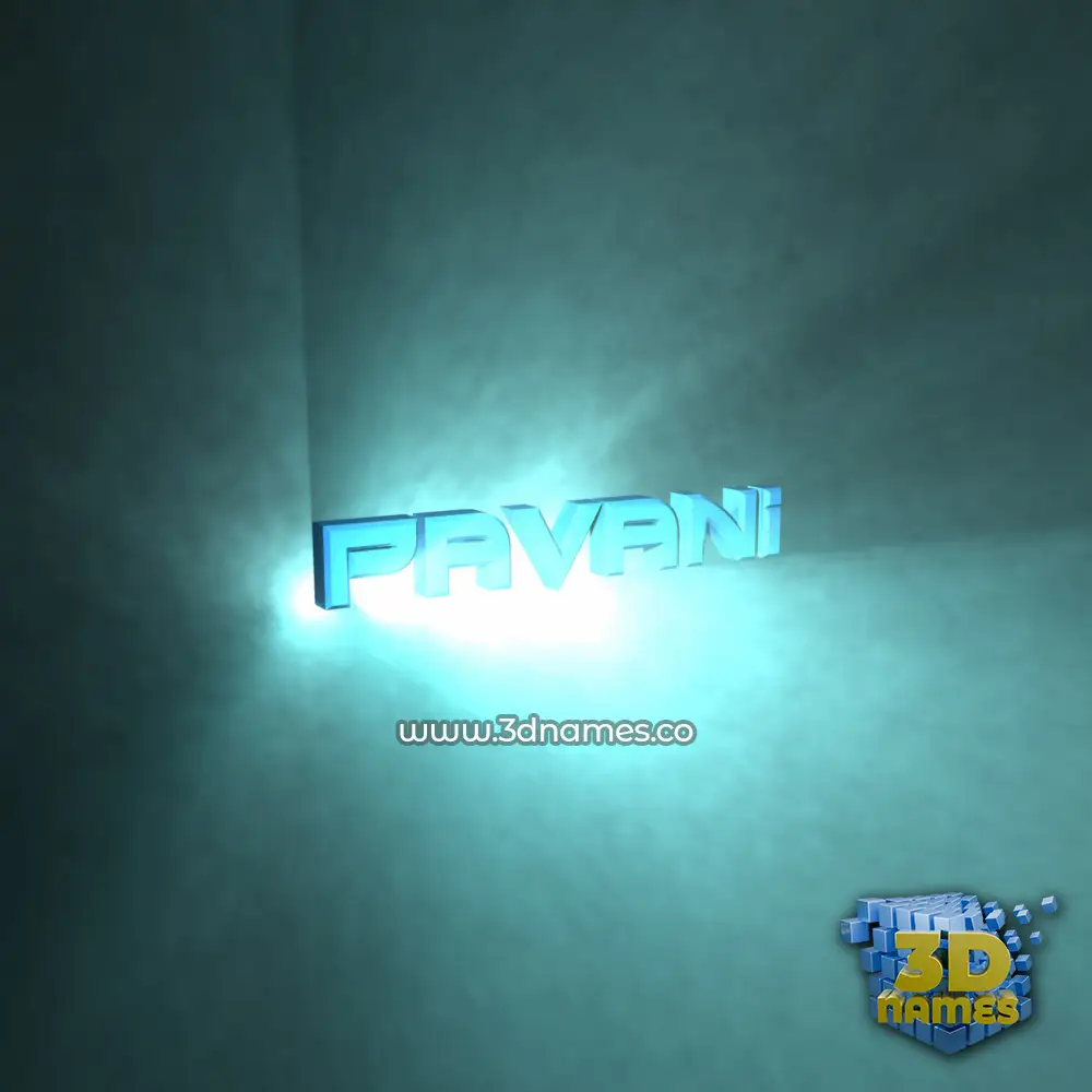 pavani in Light Shine style - 3D name wallpaper