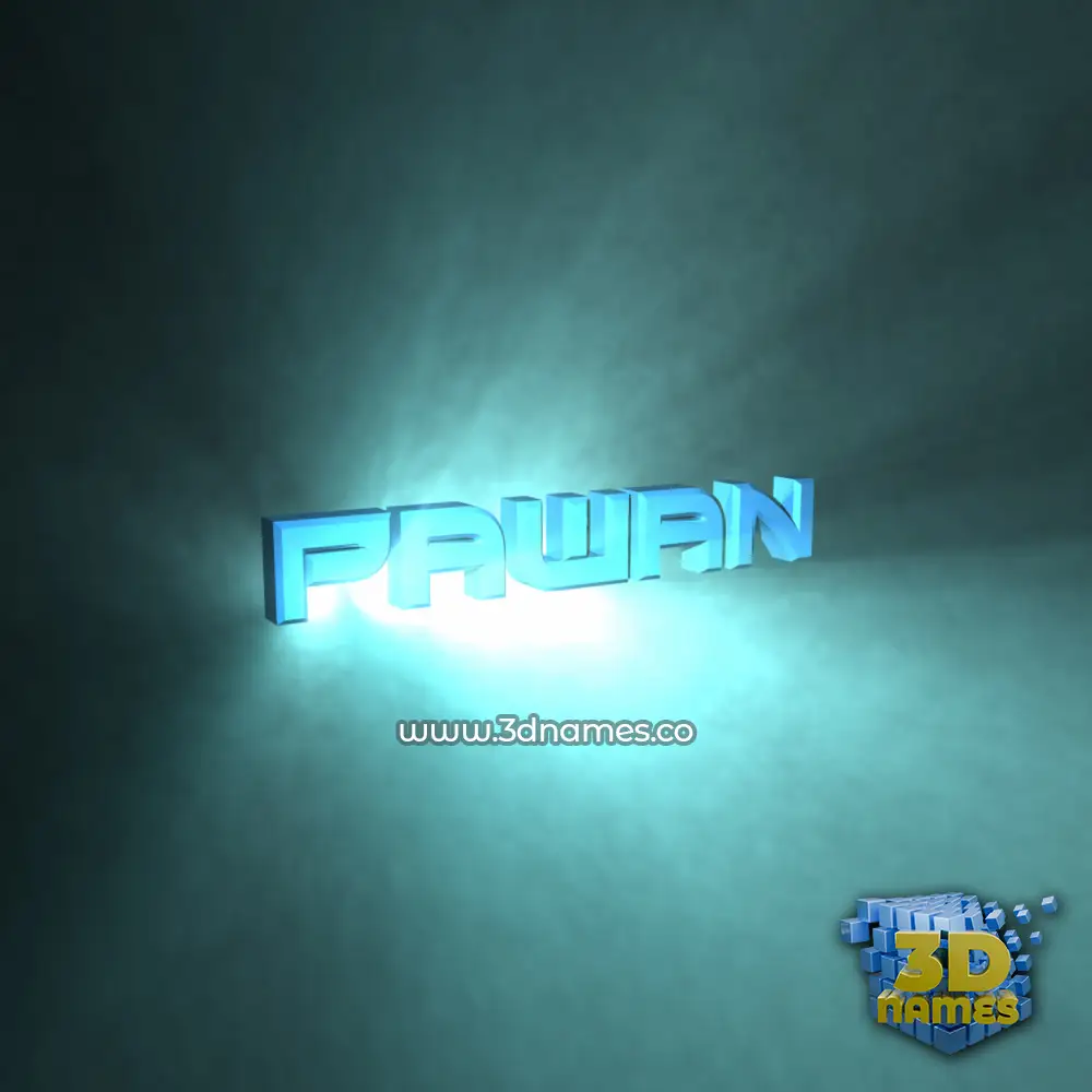 pawan in Light Shine style - 3D name wallpaper