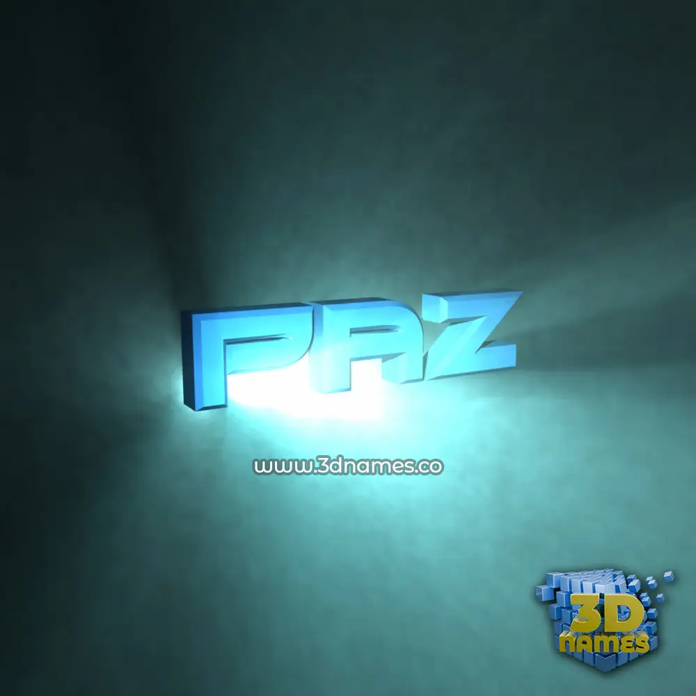 paz in Light Shine style - 3D name wallpaper