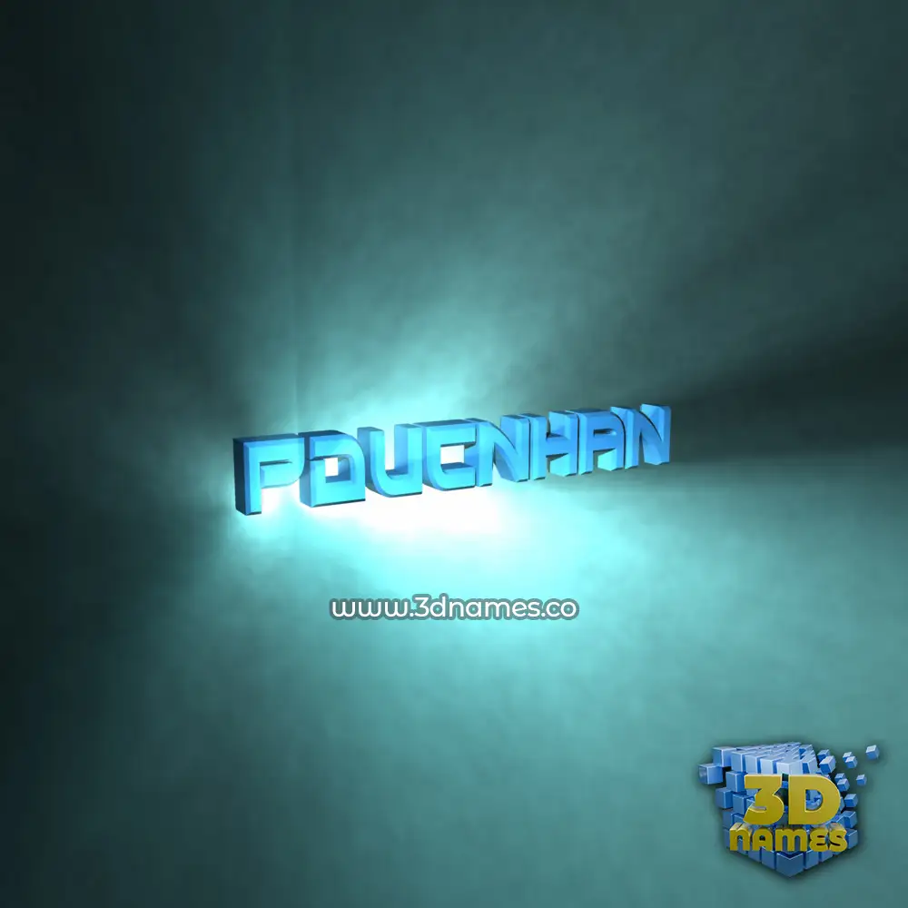 pducnhan in Light Shine style - 3D name wallpaper
