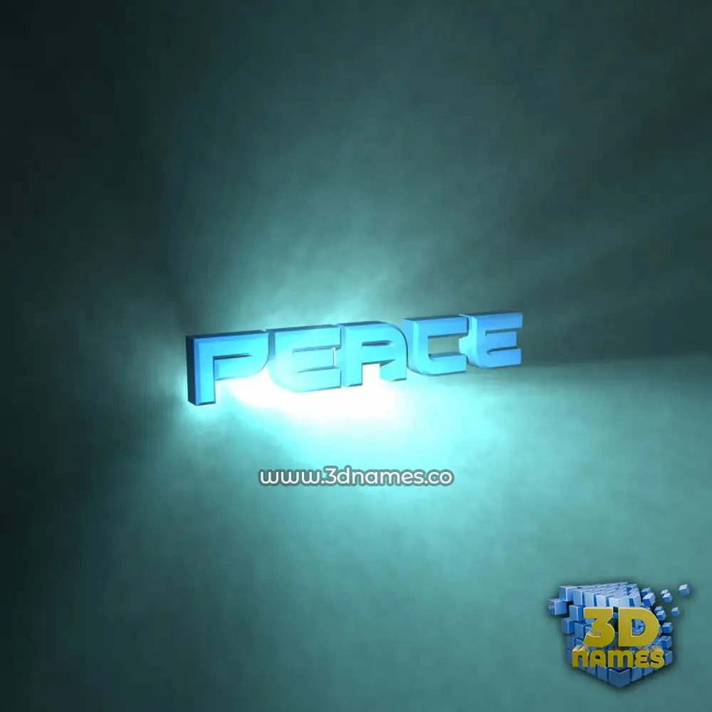 peace in Light Shine style - 3D name wallpaper