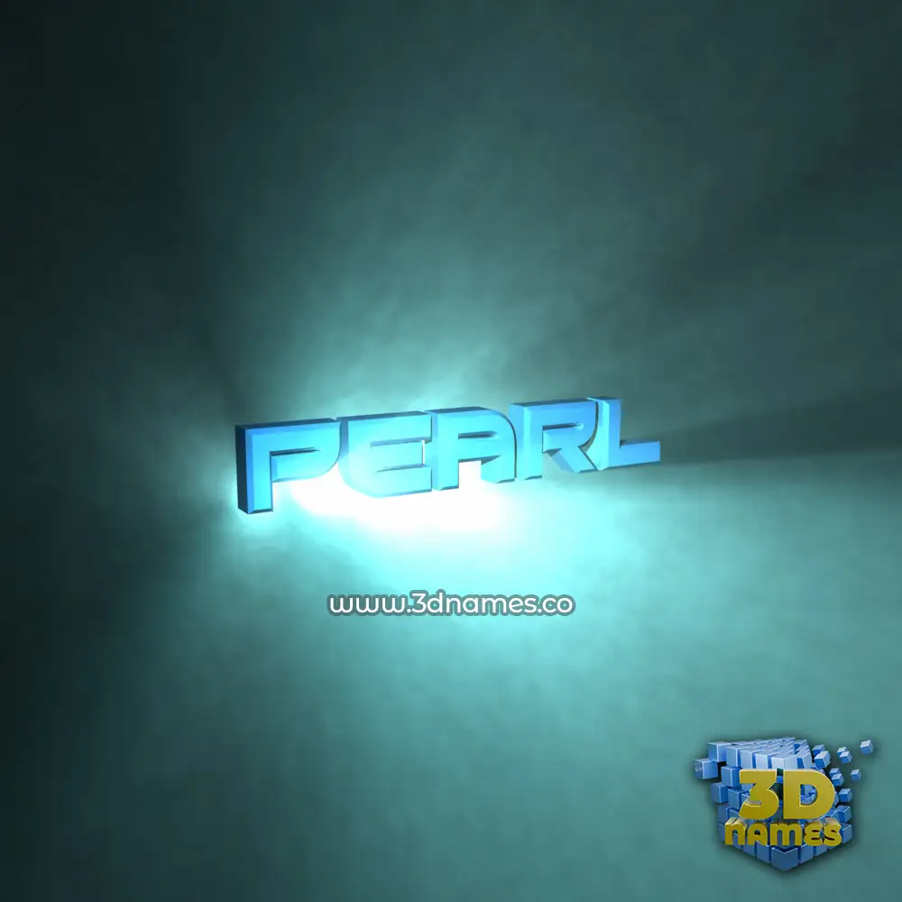 pearl in Light Shine style - 3D name wallpaper