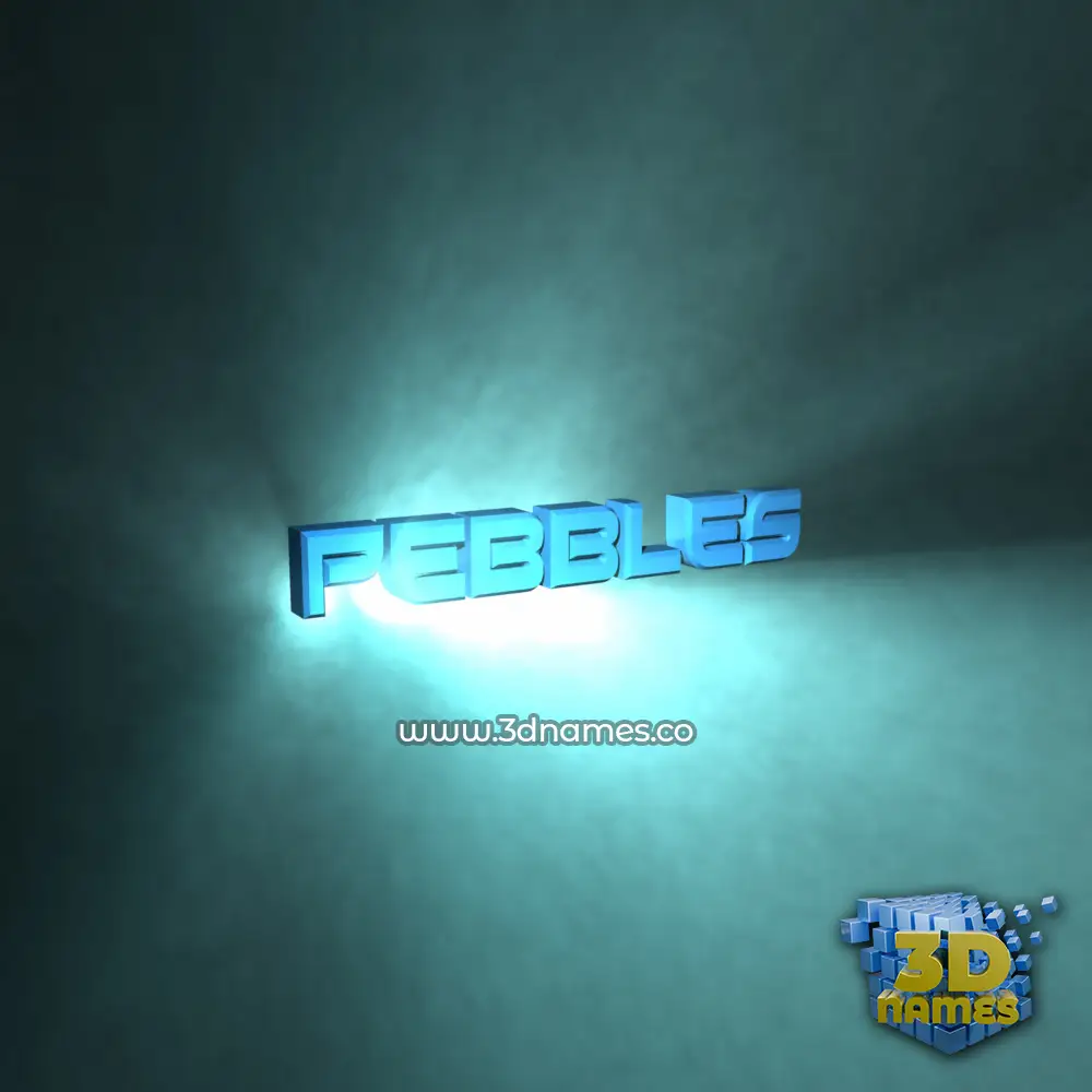 pebbles in Light Shine style - 3D name wallpaper